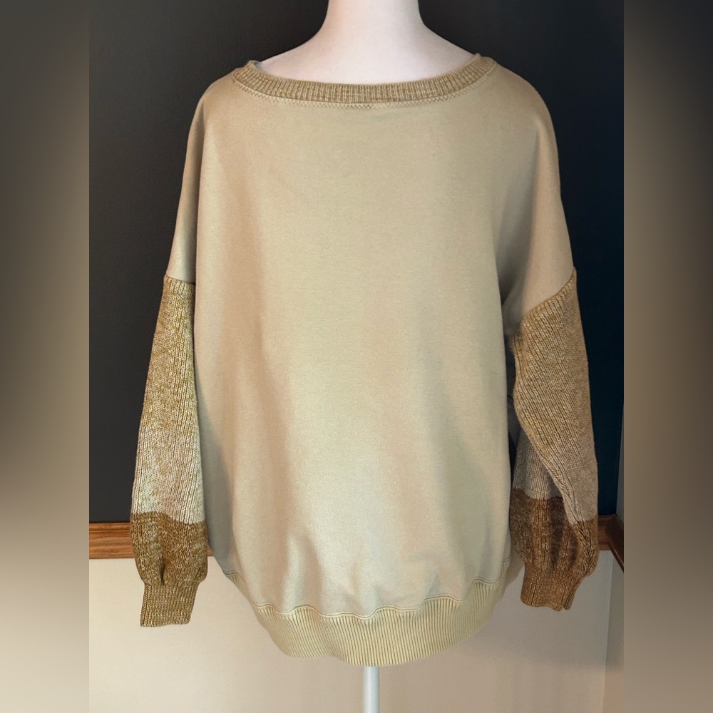 Free People New Flow Solid Sweat Pullover Knit Sw… - image 7